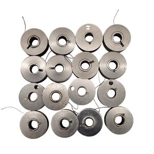 16 Vintage Metal Bobbins‎ Sewing Machine Parts Replacement Spools